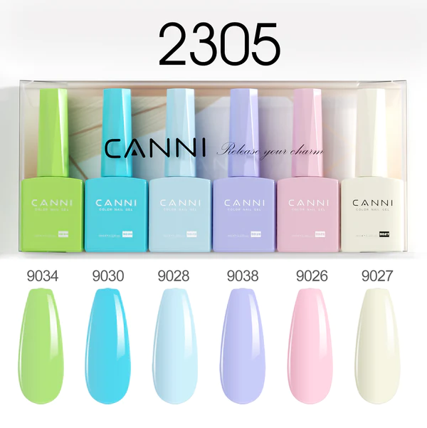 CANNI HEMA FREE UV/LED gél lakk szett 6x9ml - 2305