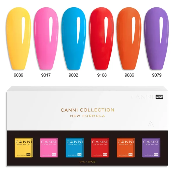 CANNI HEMA FREE UV/LED gél lakk szett 6x9ml - 2322