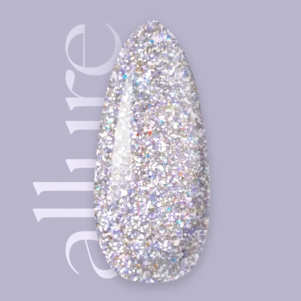 Allure G001 prémium ezüst csillámos effekt gél lakk - 10ml