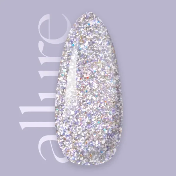 Allure G001 prémium ezüst csillámos effekt gél lakk - 10ml
