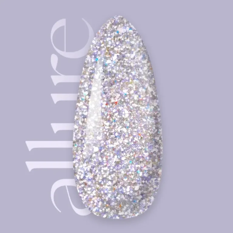 Allure G001 prémium ezüst csillámos effekt gél lakk - 10ml