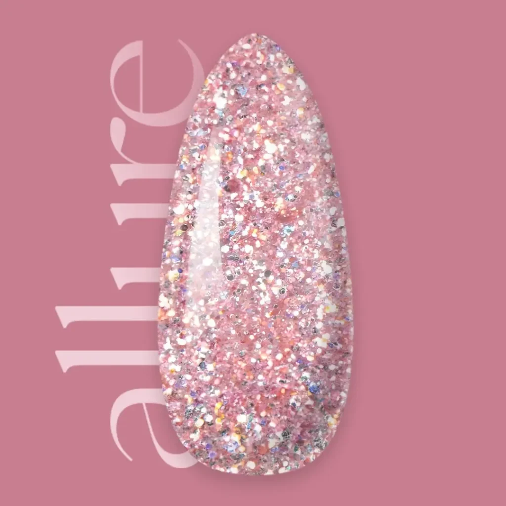 Allure G003 prémium rózsaszín csillámos effekt gél lakk - 10ml
