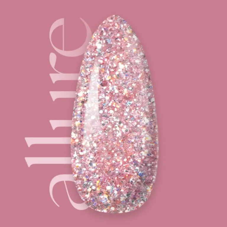 Allure G003 prémium rózsaszín csillámos effekt gél lakk - 10ml