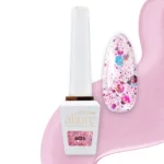 Allure G071 prémium rubin-pink-arany csillámos effekt gél lakk - 10ml