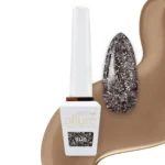 Allure G120 prémium fekete-arany csillámos effekt gél lakk - 10ml