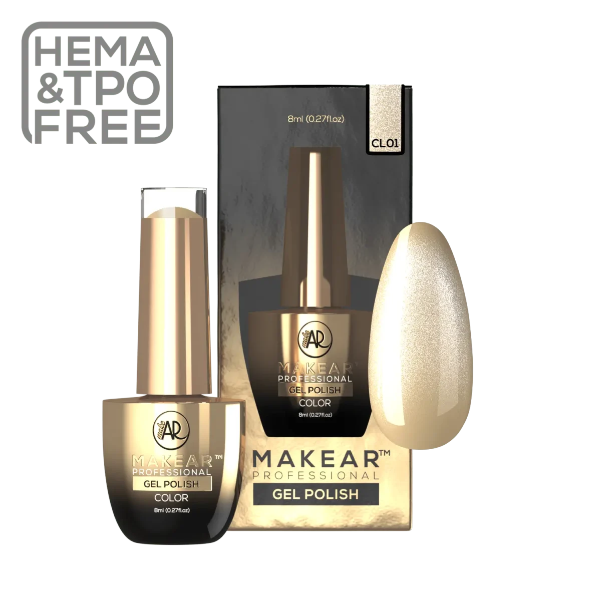 MAKEAR Cat Eye Gel Polish 8ml - HEMA-FREE - No.CL01