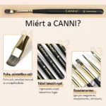 CANNI Prémium ecset No.08 - Nullás Long ecset 9 mm - Image 3