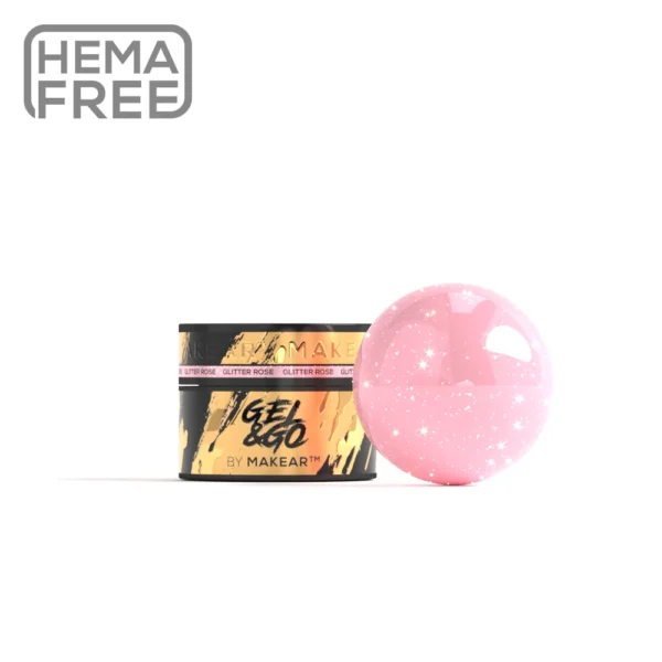 MAKEAR Gel&Go Builder Gél No.GG23 Glitter Rose 15ml