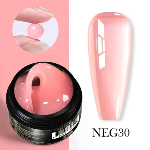 Born Pretty Pro fixálásmentes gyurmazselé 15 ml - NEG30 - Áttetsző