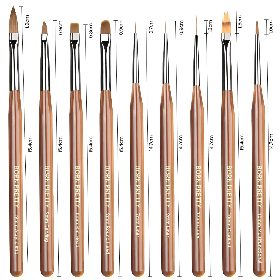 BORN PRETTY PRO ecset szett - 9 db