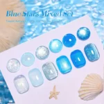 BORN PRETTY UV/LED gél lakk szett - Blue Stars - 6x7 ml