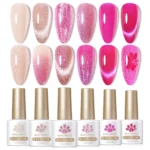 BORN PRETTY UV/LED gél lakk szett - Peach Bloom Mixed Set - 6x7 ml