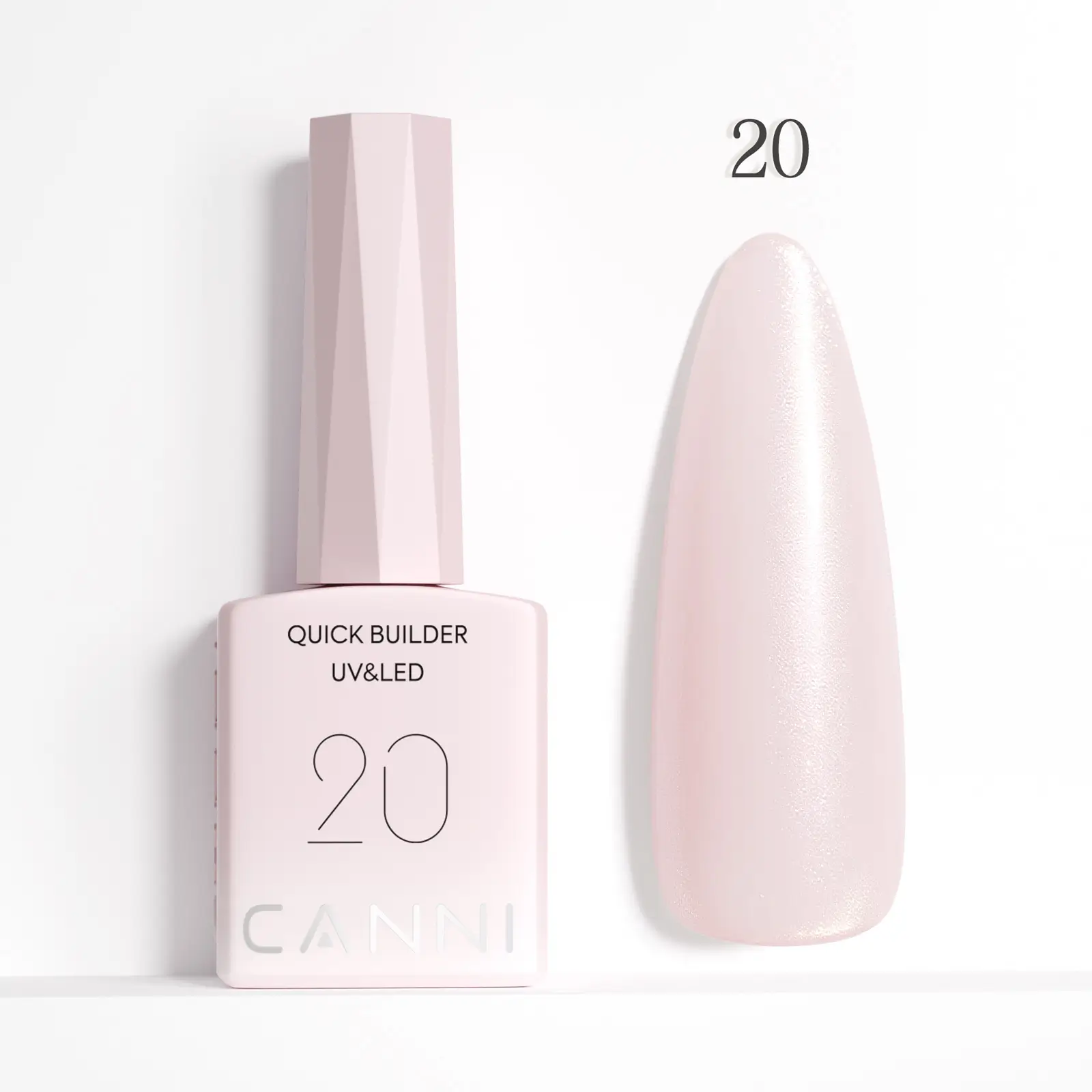 x20 CANNI HEMA FREE Quick Builder Gel - 9 ml - X20 Shiny Rose