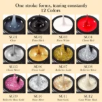 BORN PRETTY PRO Spider Gel 5 ml - SG10 - Shiny Silver - Image 4