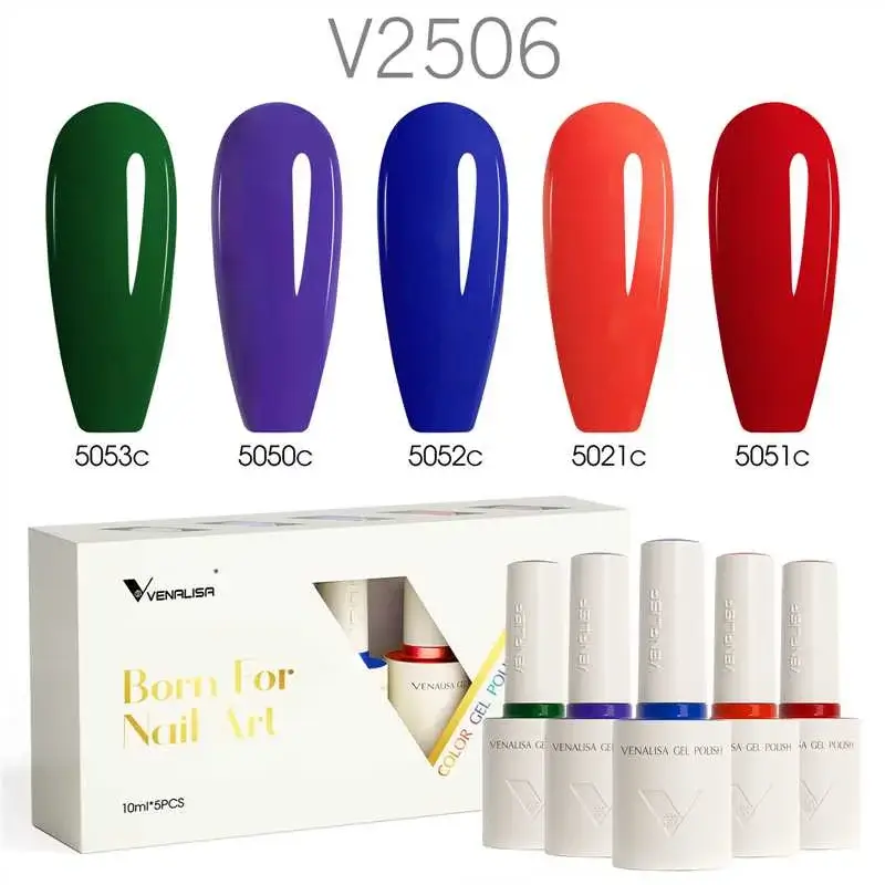 V2506 Venalisa 5 db-os UV/LED Gél lakk szett - 5x10 ml - V2506