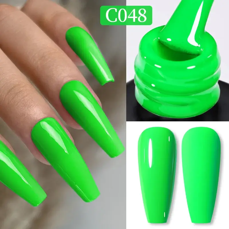 c048 Born Pretty Pro UV/LED HEMA FREE gél lakk 15 ml - C048 - Neon Green