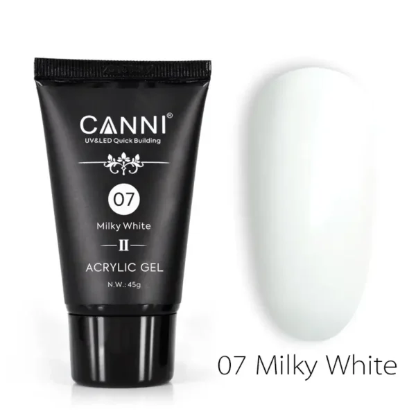 CANNI Akril Gél - HEMA FREE - 45g - No.07 Milky White