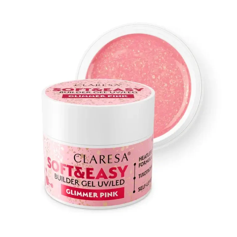 CLARESA Soft&Easy Builder Gél 45g - Glimmer Pink