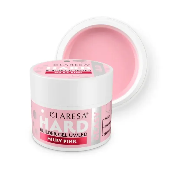 CLARESA Hard&Easy Builder Gél 12g - Milky Pink