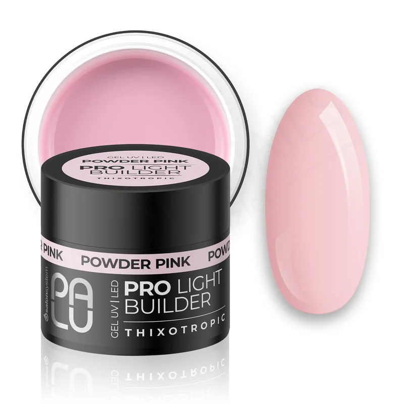 palu_light_builder_powder_pink PALU Pro Light Builder építőzselé 12g - Powder Pink