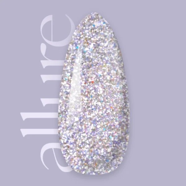 Allure G001 prémium ezüst csillámos effekt gél lakk - 10ml