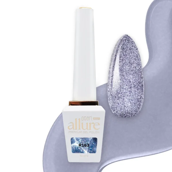 Allure R163 prémium acélszürke reflektív gél lakk - 10ml